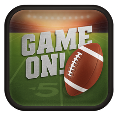 Go Fight Win Football Dessert Plates, 18-Pack - 7 in.