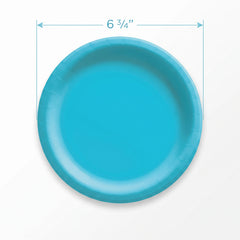 Caribbean Blue 6.75" Round Paper Plates