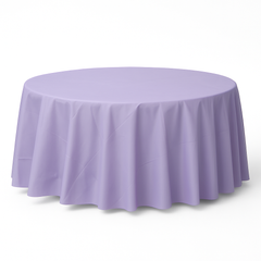 Elegant Lavender Round Plastic Table Cover - 84"