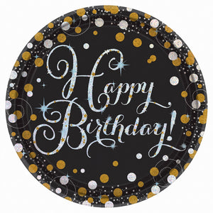 Prismatic Celebration 7" Round Birthday Plates