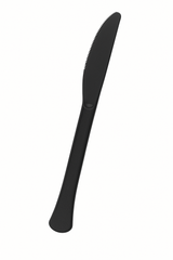 Heavyweight Mid-Cut Black Plastic Knives