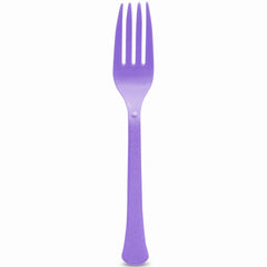 Heavyweight Purple Plastic Forks - 7.5 in.