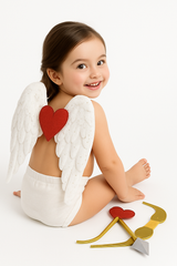 Baby Cupid Costume Kit with Wings, Bow & Arrow - Valentine's Day Accessory Set
