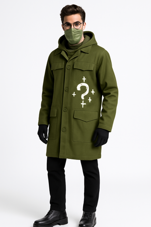 The Batman Riddler Costume Kit - Halloween Accessory Set - Adult One Size (Up to Size 44)