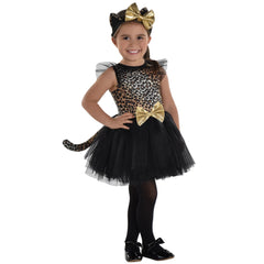 Adorable Leopard Cat Halloween Costume for Girls