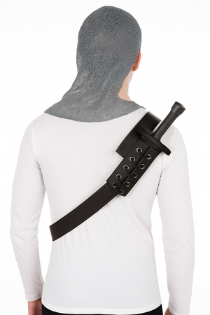 Medieval Knight Leather Sword Harness with Sheath - Perfect Halloween Accessory