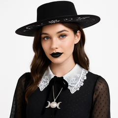 Witch-Inspired Lace Tie-On Collar for Halloween Costumes