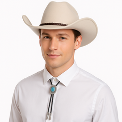 Western Faux Turquoise Bolo Tie - Halloween Costume Accessory
