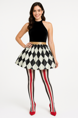 Vintage Circus Skirt & Tights Halloween Accessory Set