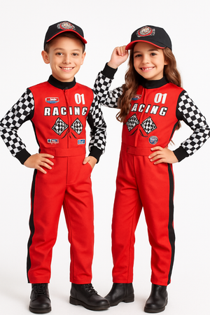 Kids' Race Car Driver Jumpsuit Halloween Costume - Child XL (14-16)
