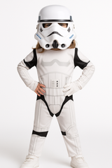 Amscan Disney Star Wars Stormtrooper Halloween Costume, White Jumpsuit with Mask, Toddler, Assorted Sizes