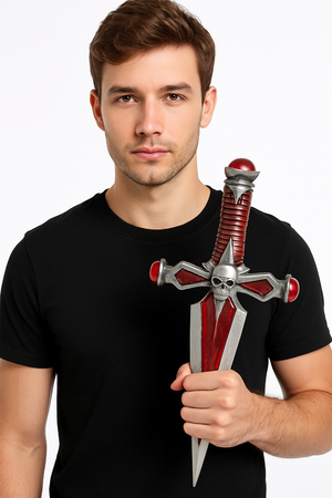 Sacrificial Dagger Prop with Faux Ruby Trim - Halloween Costume Accessory