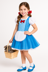 Kids’ Dorothy Halloween Costume - The Wizard of Oz Blue Dress with Red Bows
