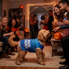 Bud Light Dog Costume XS/S - Halloween Pet Outfit