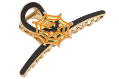 Black Glitter Spider Web Bat Claw Hair Clip