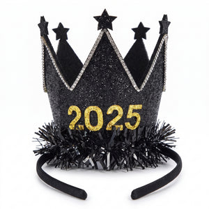 Sparkling 2025 New Year's Eve Crown Headband