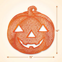 Jack-O'-Lantern Vinyl Placemat - Reusable Halloween Table Decor