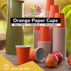 9 Oz. Orange Paper Cups | Case of 1000