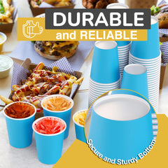 9 Oz. Turquoise Paper Cups | Case of 1000