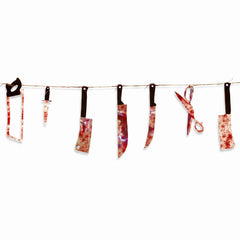 Bloody Weapons Halloween Garland Banner
