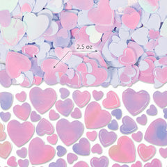 Iridescent Heart Confetti for Celebrations
