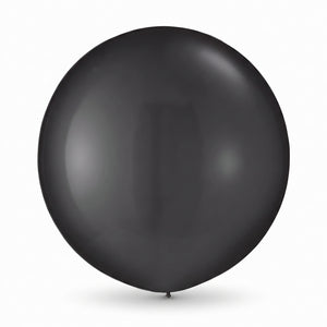 Elegant Black Latex Balloons - 24" (4 Pack)