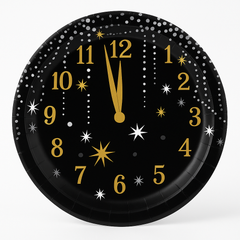 Midnight Hour New Year's Eve Paper Plates - 6.75"