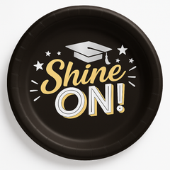 Shine On Graduation Paper Plates - 6.75" Round