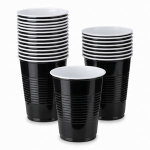 Black Plastic Party Cups - 18 oz | 16 Count