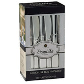 Exquisite Classic Silver Plastic Knives | 120 Count