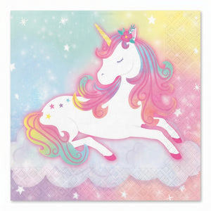 Enchanted Unicorn Beverage Napkins - 16 Pack - 5 In. X 5 In.