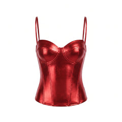 Sleek Red Corset - L/XL Halloween Costume Accessory