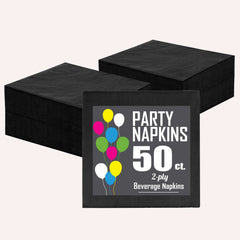 Black Beverage Napkins - 9 in. | 1800 Count