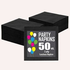 Black Luncheon Napkins - 6.75 in. | 1800 Count