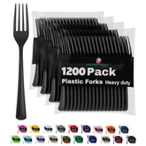 Heavy Duty Black Plastic Forks | Case of 1200