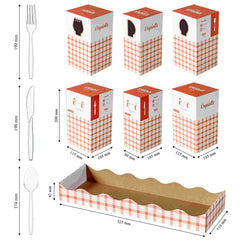 Clear Cutlery Caddy Combo - Gingham