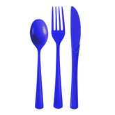Heavy Duty Dark Blue Cutlery Combo - 7.5 in. - 24 Count
