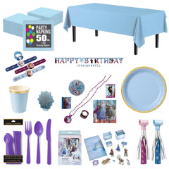162 Pcs Frozen Birthday Party Mid Kit - For 8 Guests
