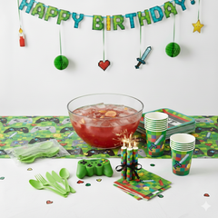 64 Pcs Pixel Party Kit - For 8 Guests
