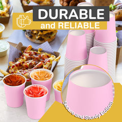 12 Oz. Pink Paper Cups | 20 Count