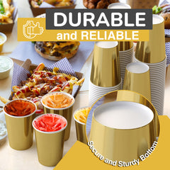 12 Oz. Gold Paper Cups | 20 Count