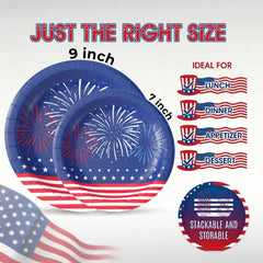 7" Starburst Paper Plates - 20 Ct.
