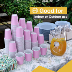 12 Oz. Pink Paper Cups | 20 Count