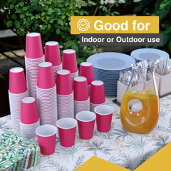 12 Oz. Cerise Paper Cups | 20 Count