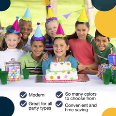 12 Oz. Emerald Green Plastic Cups | 50 Count