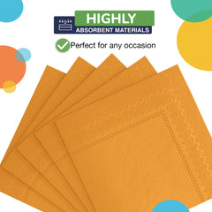 Yellow Beverage Napkins - 4.75 in. x 4.75 in. | 100 Count