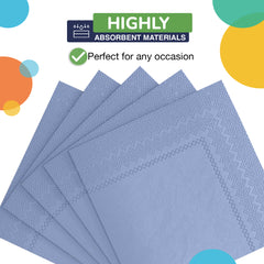 Silver Beverage Napkins - 4.75 in. x 4.75 in. | 100 Count