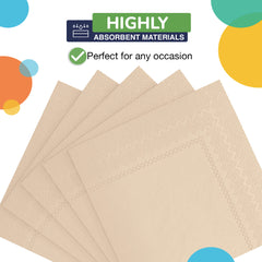 Ivory Beverage Napkins | 20 Count