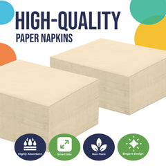 Ivory Luncheon Napkins - 6.75 in. | 100 Count