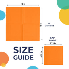 Orange Luncheon Napkins - 6.75 in. | 100 Count